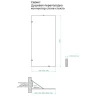 Душевая перегородка Maybah Glass MGD-270-3 990x1950 коннектор стена-стекло Золото стекло сатиновое