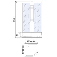 Душевая кабина River Nara Light 90х90 МТ Б/К 10000003576 с поддоном