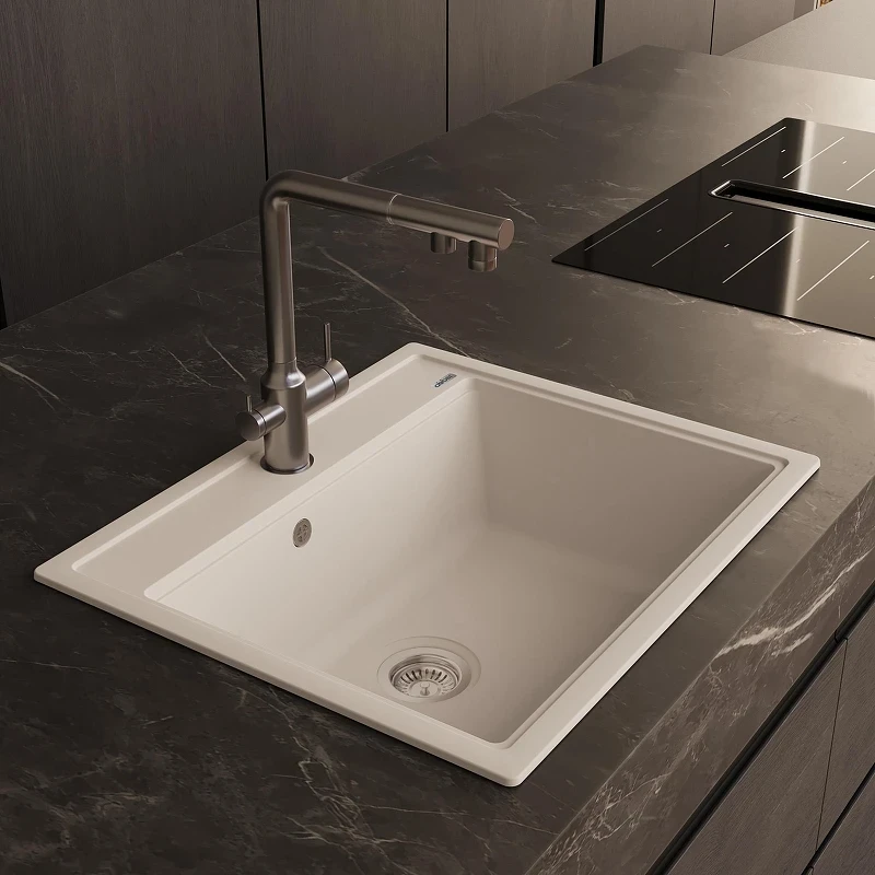 Кухонная мойка Abber Quarz 60 AQ2902W цвет Белый