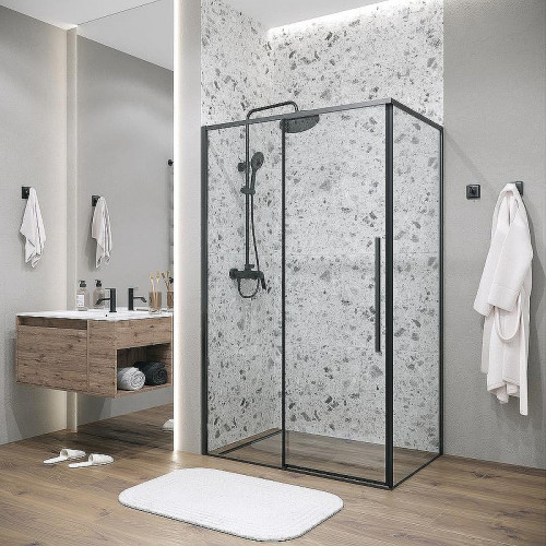 Душевой уголок Grossman Galaxy 140х90 120.K33.01.1490.21.00 профиль Черный матовый стекло прозрачное