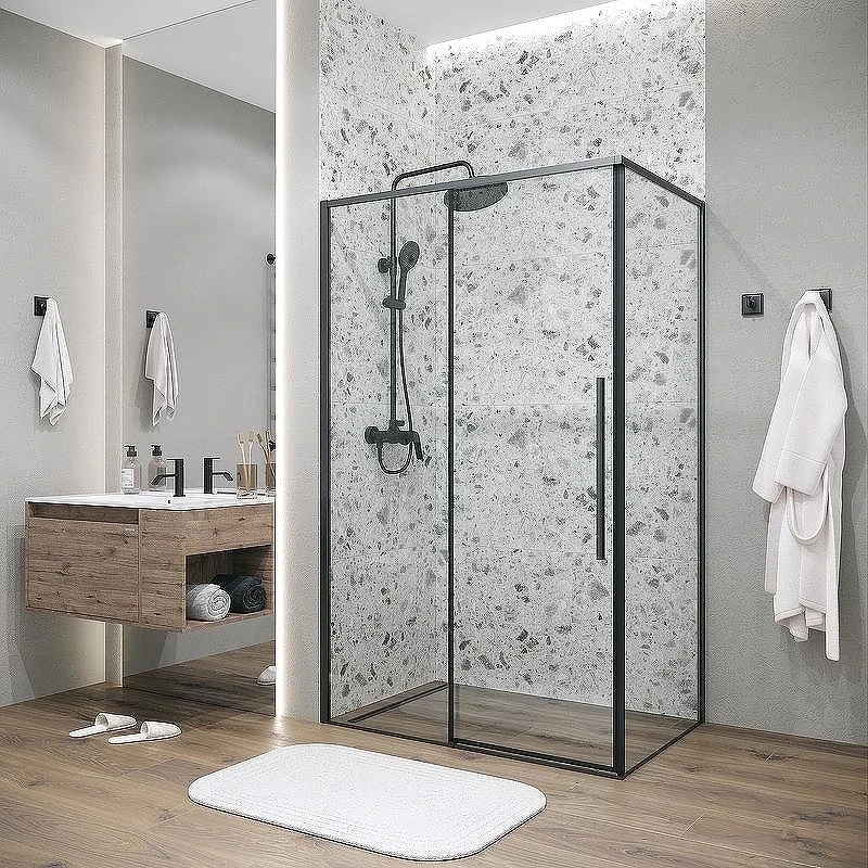 Душевой уголок Grossman Galaxy 140х90 120.K33.01.1490.21.00 профиль Черный матовый стекло прозрачное