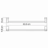 Полотенцедержатель WasserKRAFT Leine K-5030 Хром