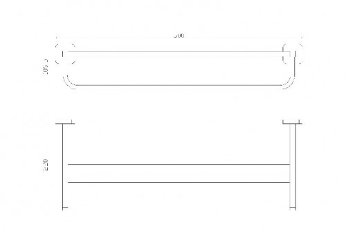 Полка для полотенец Wonzon & Woghand Still WW-6681 цвет Хром