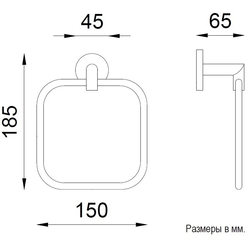 Кольцо для полотенец Nofer Line 16504.B Хром глянцевый