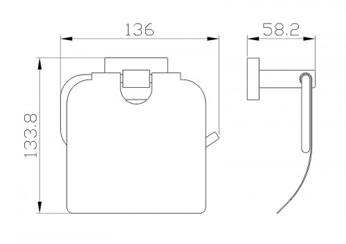 Держатель туалетной бумаги Wonzon &amp; Woghand Flat WW-9726 с крышкой цвет Хром