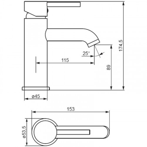 Смеситель для раковины Damixa Scandinavian Pure 360210500 Розовое золото латунь