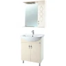 Зеркало со шкафом Bellezza Элеганс 65 R 4618610521073 с подсветкой Бежевое МДФ / ЛДСП, стекло