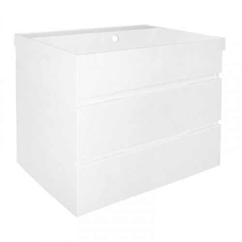 Тумба с раковиной Azario Эстима 60 CS00094582 подвесная цвет Белый глянцевый