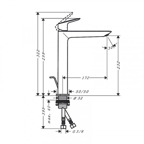 Смеситель для раковины Hansgrohe Logis Fine 71257000 Хром латунь