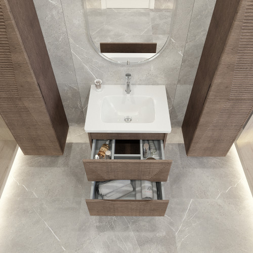 Тумба под раковину Caprigo Modo Terza 60 35611-RF15 подвесная цвет Скайрос