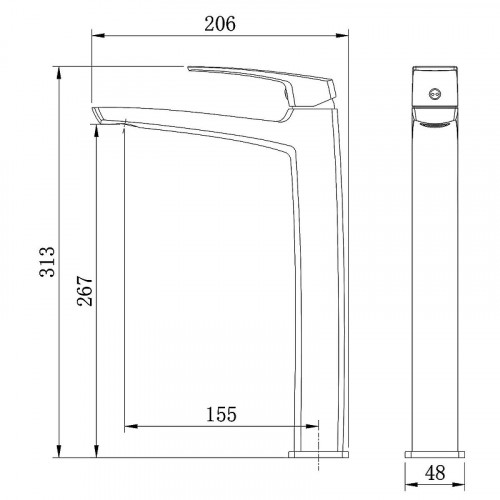 Смеситель для раковины Azario Conda AZ-K9011B цвет Черный матовый