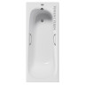 Чугунная ванна Vinsent Veron Concept 140x70 VCO1407042H/VH0012GM цвет Белый с квадратными ручками оружейная сталь