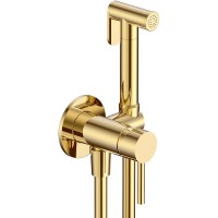 Гигиенический душ со смесителем AQUAme Siena AQM6217GG Золото глянцевое латунь встраиваемый