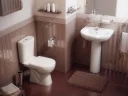 Унитаз компакт Rosa Комфорт 4620008192789 Белый с бачком и сиденьем