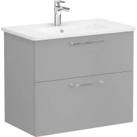 Тумба с раковиной Vitra Root Flat 80 68289 подвесная Серый камень матовый
