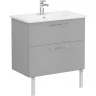 Тумба с раковиной Vitra Root Flat 80 68289 подвесная Серый камень матовый