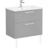Тумба с раковиной Vitra Root Flat 80 68289 подвесная Серый камень матовый