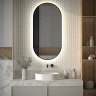 Зеркало Defesto Aura 60х120 DF 2926 с подсветкой 31W-4500K/Без выключателя/Нейтральный белый свет/Черная рама