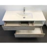Тумба с раковиной Comforty Турин 120М 00-00013939 подвесная Дуб бежевый Белая глянцевая