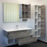 Тумба с раковиной Comforty Турин 120М 00-00013939 подвесная Дуб бежевый Белая глянцевая