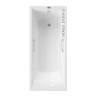 Чугунная ванна Vinsent Veron Devon 180x75 VDV1807545H/VH0012NI цвет Белый с квадратными ручками никель