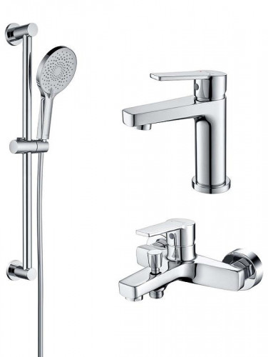 Комплект смесителей Aquatek Лугано AQ1730CR цвет Хром