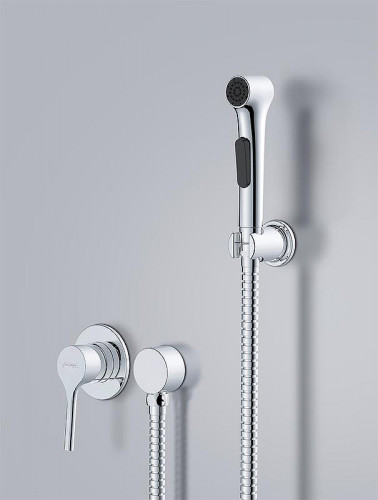 Гигиенический душ со смесителем Jacob Delafon Elate E24610-CP Хром латунь встраиваемый