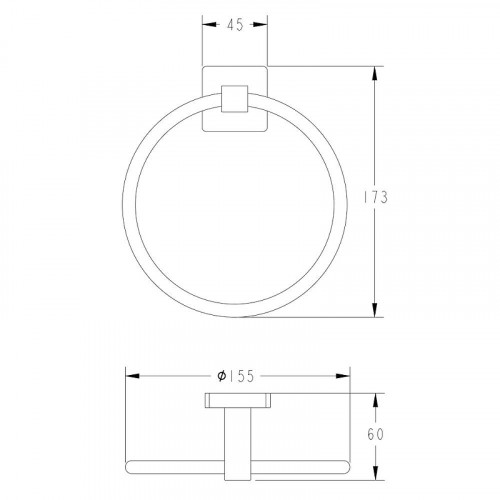 Кольцо для полотенец Fashun A2604-17 цвет Графит