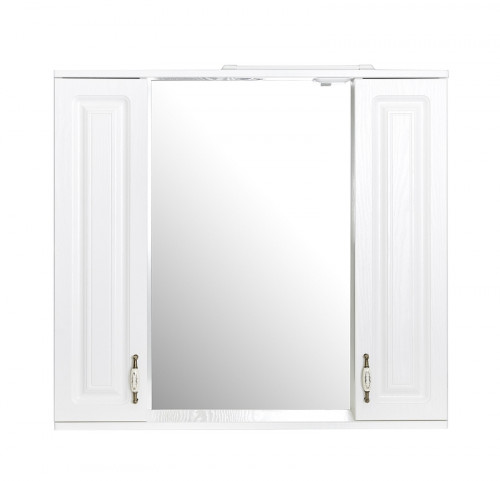 Зеркало со шкафом Stella Polar Кармела 85 SP-00001143 с подсветкой цвет Ольха белая