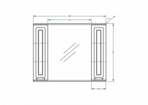 Зеркало со шкафом Stella Polar Кармела 85 SP-00001143 с подсветкой цвет Ольха белая