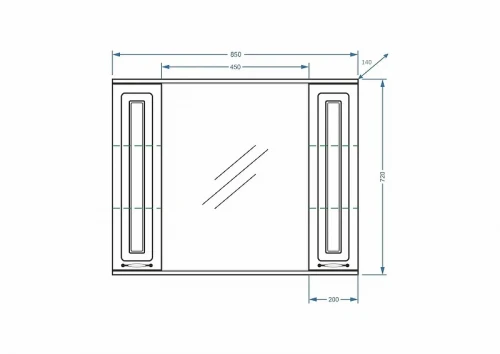 Зеркало со шкафом Stella Polar Кармела 85 SP-00001143 с подсветкой цвет Ольха белая