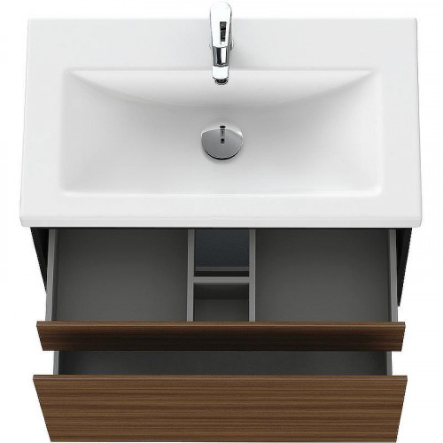 Тумба под раковину Cersanit Grande 80 64760 подвесная Черная Орех