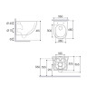 Унитаз с инсталляцией DIWO Aqueduto Ovo Tornado OVOT0110 + DIWO 4501 с сиденьем Микролифт с клавишей смыва цвет Глянцевый белый