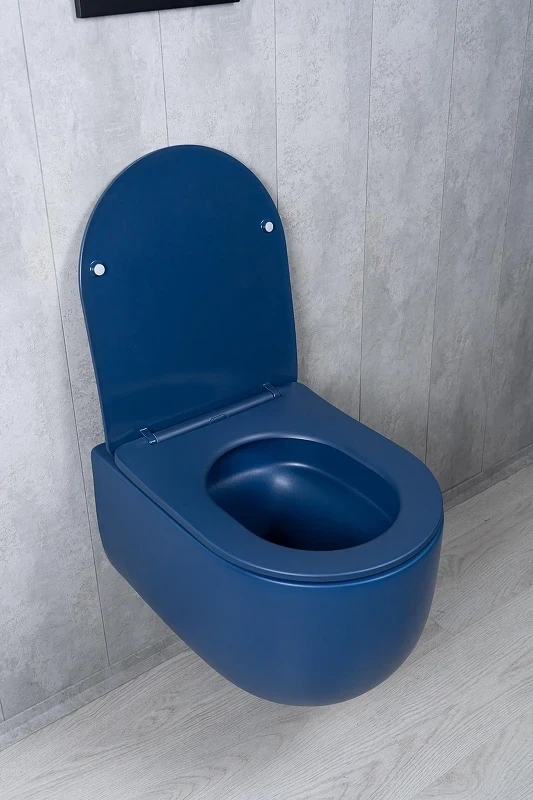 Унитаз Gid Tornado Tr2133TF-BUM 62301Y подвесной цвет Синий матовый с сиденьем Микролифт