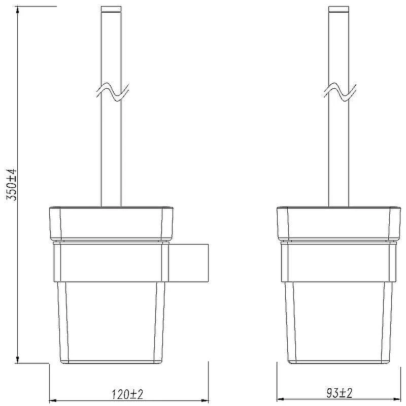 Ершик для унитаза Lemark Smooth Line 9762020 Черный матовый