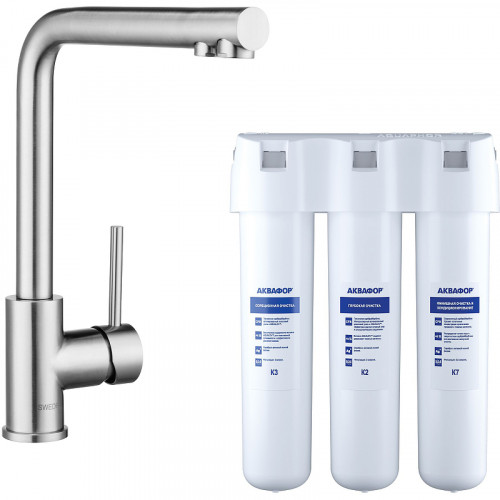 Смеситель для кухни Swedbe Selene Plus K8540K с фильтром Нержавеющая сталь нержавеющая сталь