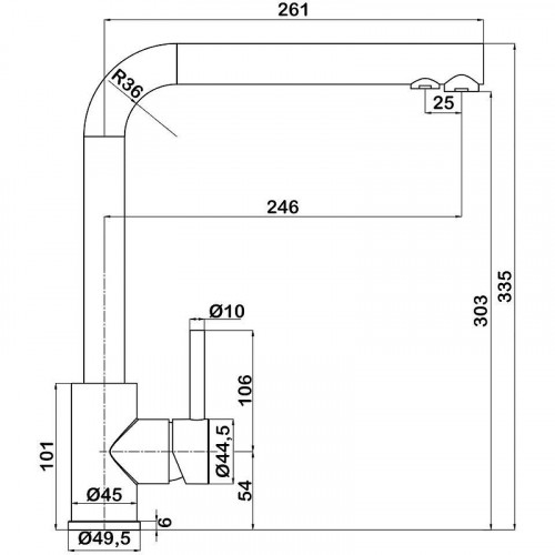 Смеситель для кухни Swedbe Selene Plus K8540K с фильтром Нержавеющая сталь нержавеющая сталь