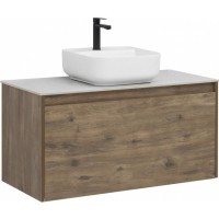 Тумба под раковину Aquanet Nova Lite 100 249520 подвесная Дуб рустикальный МДФ / ЛДСП