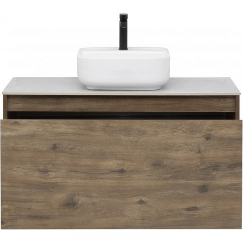 Тумба под раковину Aquanet Nova Lite 100 249520 подвесная Дуб рустикальный МДФ / ЛДСП