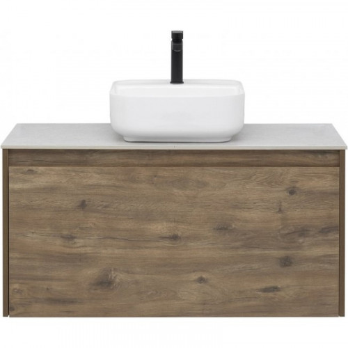 Тумба под раковину Aquanet Nova Lite 100 249520 подвесная Дуб рустикальный МДФ / ЛДСП