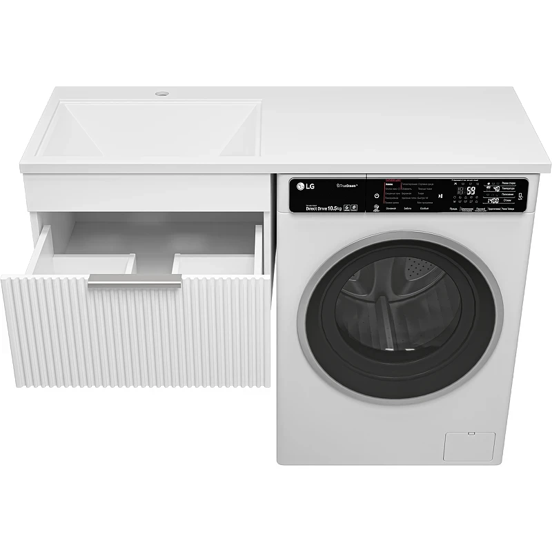 Тумба под раковину Brevita Enfida 120 ENF-09060-011Я подвесная Белая матовая МДФ / ЛДСП