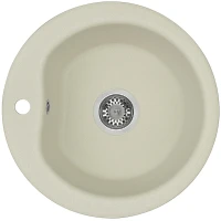 Кухонная мойка Aquaton Мида 51 1A712732MD240 Жемчуг искусственный камень (литьевой мрамор) встраиваемый