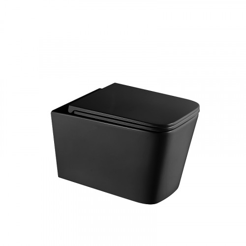 Унитаз Grossman Торнадо GR-4441BMSQ подвесной цвет Черный матовый с сиденьем Микролифт