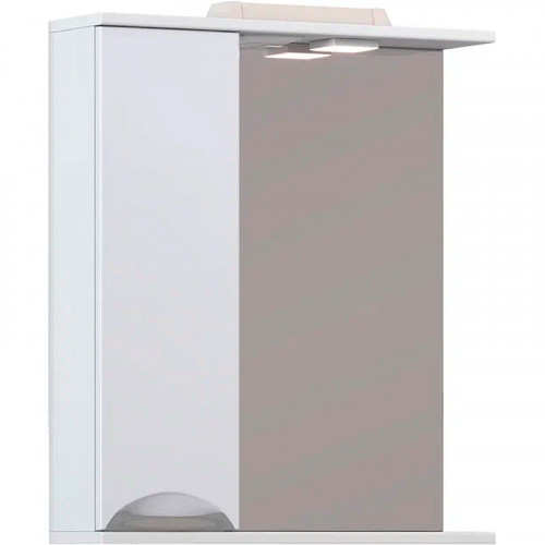 Зеркало со шкафом Vigo Callao 70 L z.CAL.70.L.El с подсветкой Белое МДФ / ЛДСП, стекло