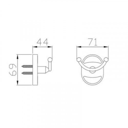 Двойной крючок Ростовская Мануфактура Сантехники A5021 Хром
