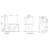 Унитаз компакт WeltWasser Innbach 001 GL-WT 10000009968 с бачком и сиденьем Микролифт фаянс напольный
