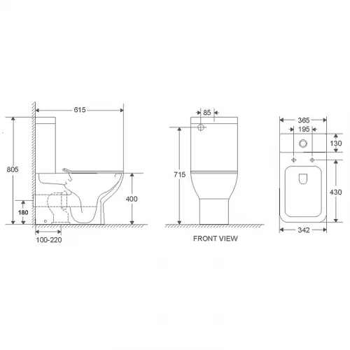Унитаз компакт WeltWasser Innbach 001 GL-WT 10000009968 с бачком и сиденьем Микролифт фаянс напольный
