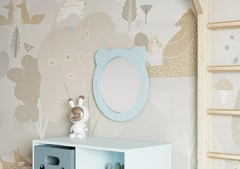 Зеркало Aquaton Каспер Мишка 48 1A283302CR0E0 Голубое матовое