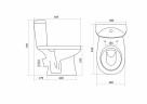 Унитаз компакт Santek Анимо 1.WH30.2.134 с бачком и сиденьем
