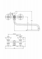 Смеситель для ванны Haiba HB2220 универсальный Хром
